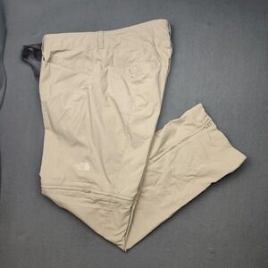 North Face Convertible Pants Mens 38x32 Zip Off Hiking Outdoor Nylon Belted